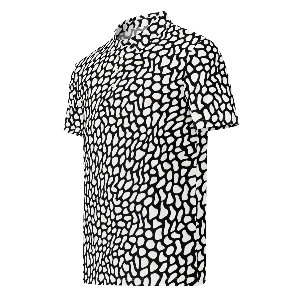 Inkblot Harmony on Men's Slim Fit Polo Shirt — Left Front