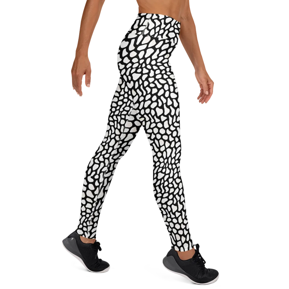Inkblot Harmony on Yoga Leggings — Right