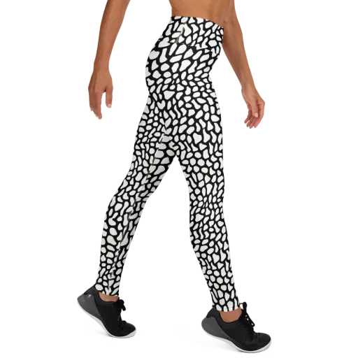 Inkblot Harmony on a Yoga Leggings