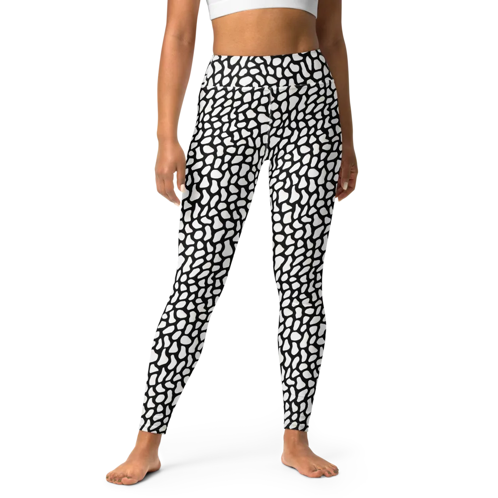 Inkblot Harmony on Yoga Leggings — Front