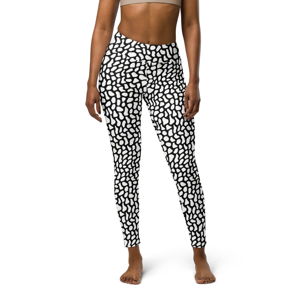 Inkblot Harmony on Yoga Leggings — Front