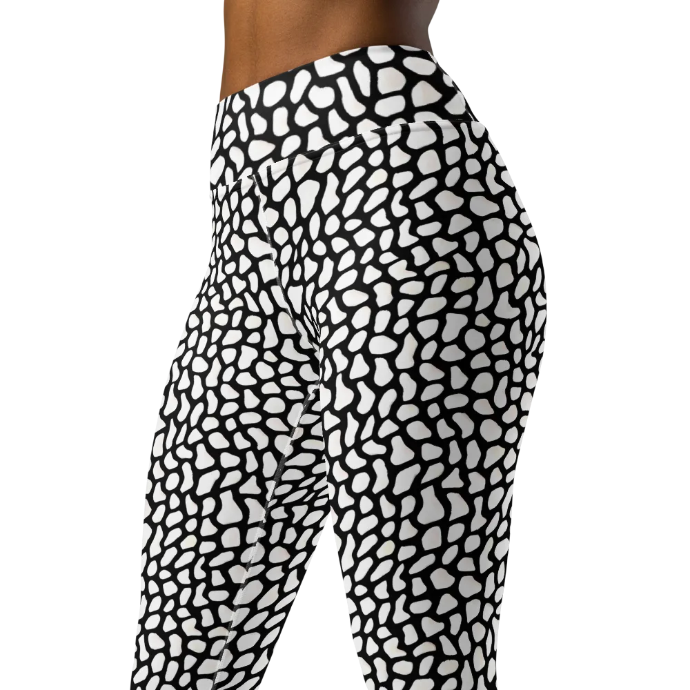Inkblot Harmony on Yoga Leggings — Left Front