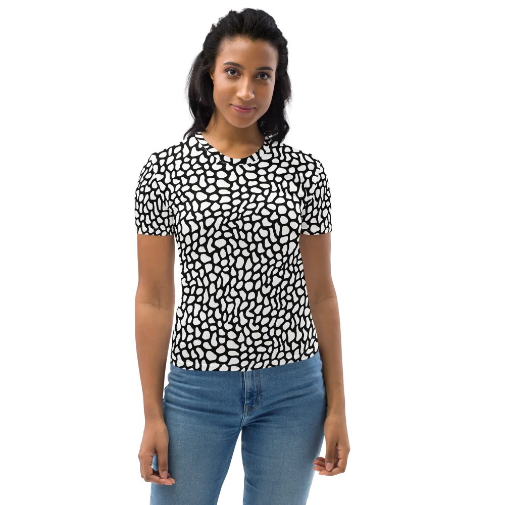 Inkblot Harmony on Women's Crew Neck T-Shirt — Front