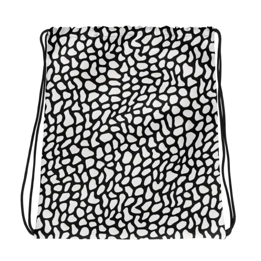 Inkblot Harmony on a Drawstring Bag