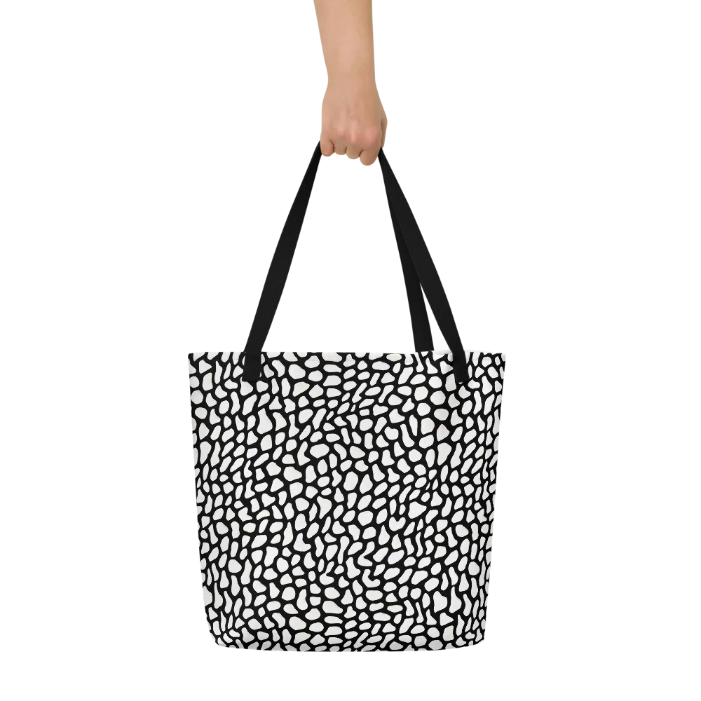 Inkblot Harmony on Large Tote Bag W/ Pocket — Front