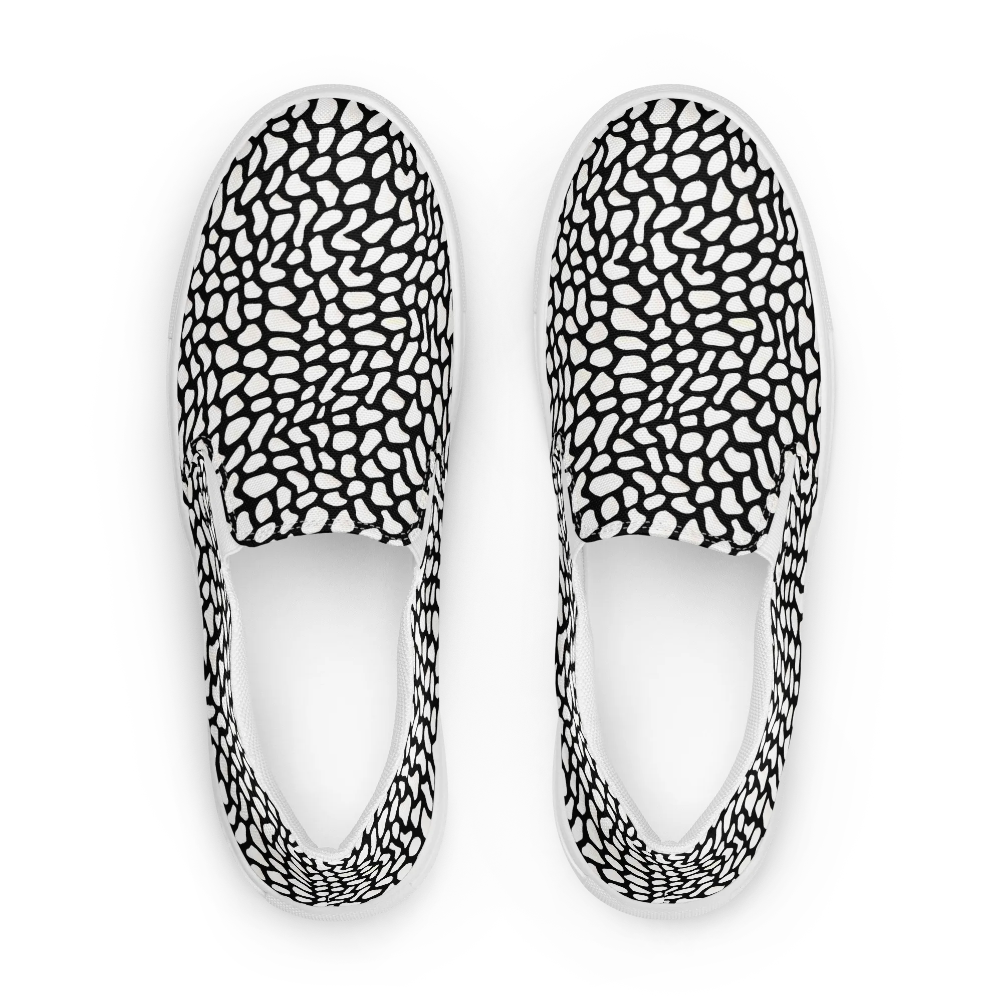 Inkblot Harmony on Women's Slip-On Canvas Shoes — Front