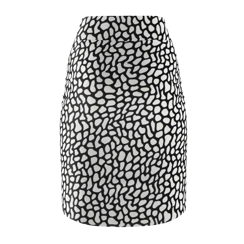 Inkblot Harmony on Pencil Skirt — Back