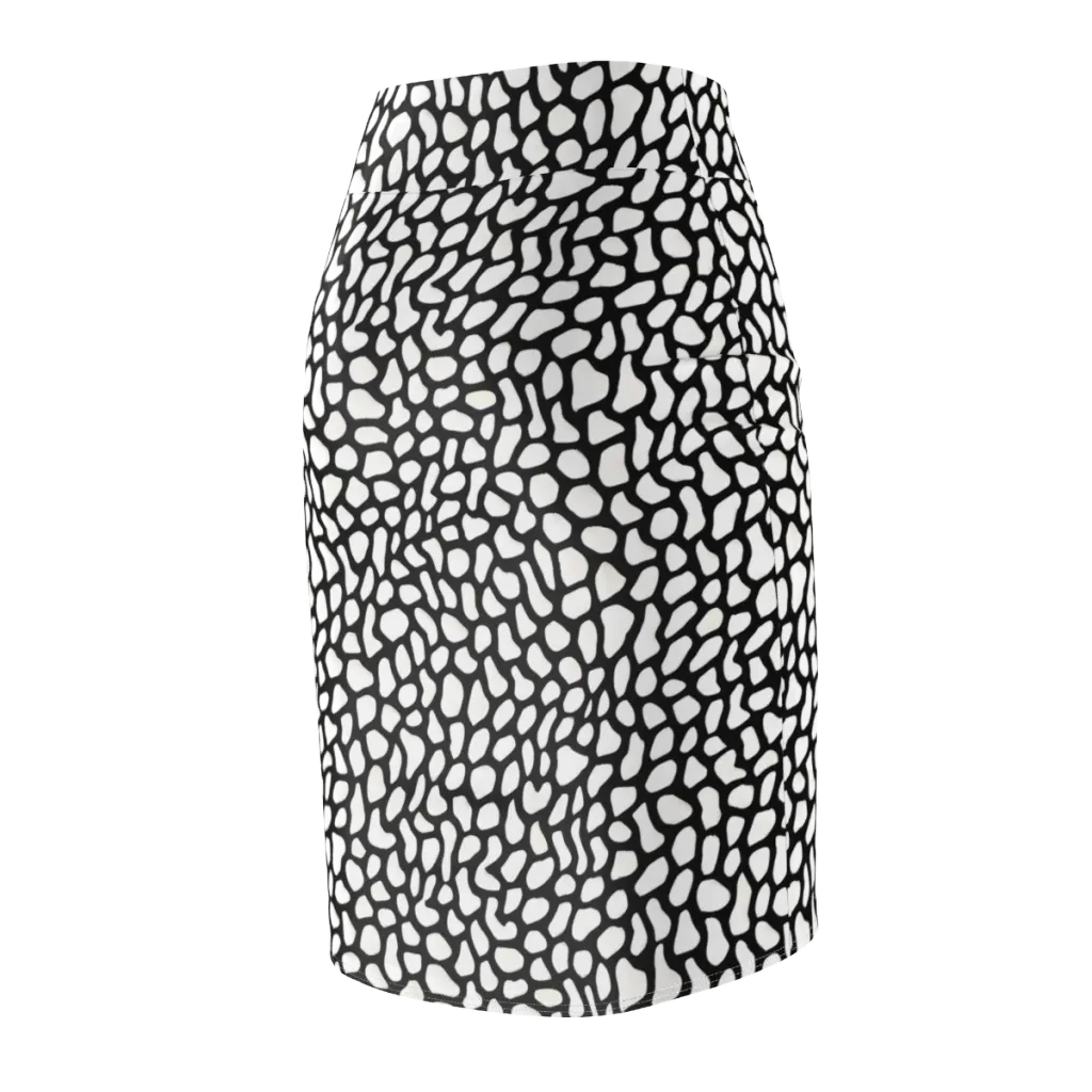 Inkblot Harmony on Pencil Skirt — Back Side