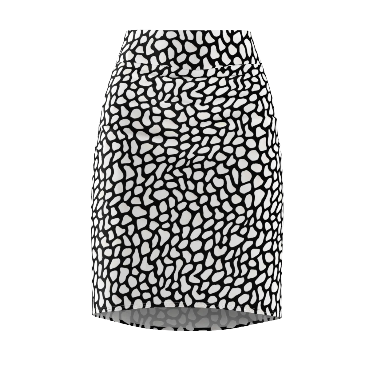 Inkblot Harmony on Pencil Skirt — Front