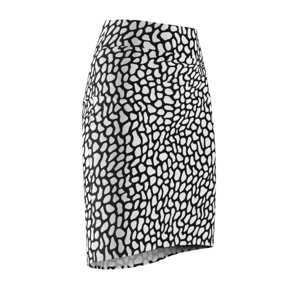 Inkblot Harmony on Pencil Skirt — Front Side