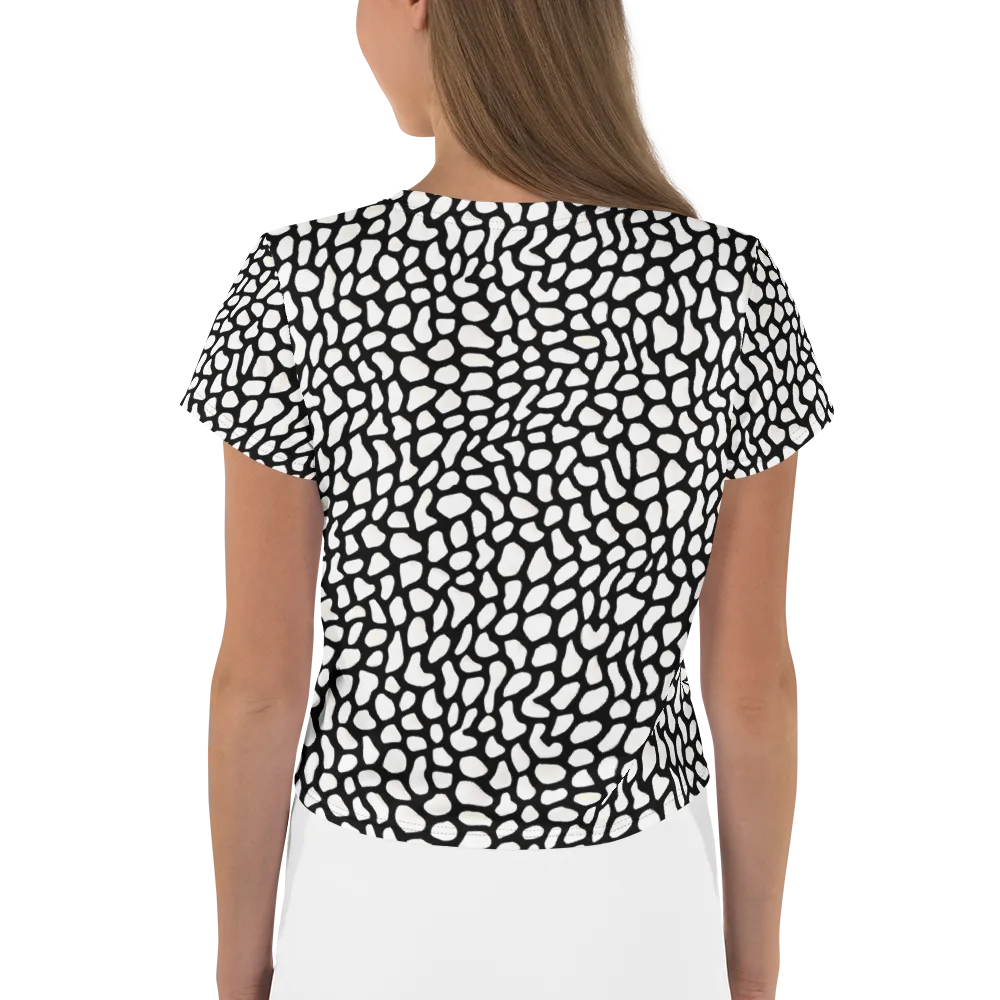 Inkblot Harmony on Crop Tee — Back