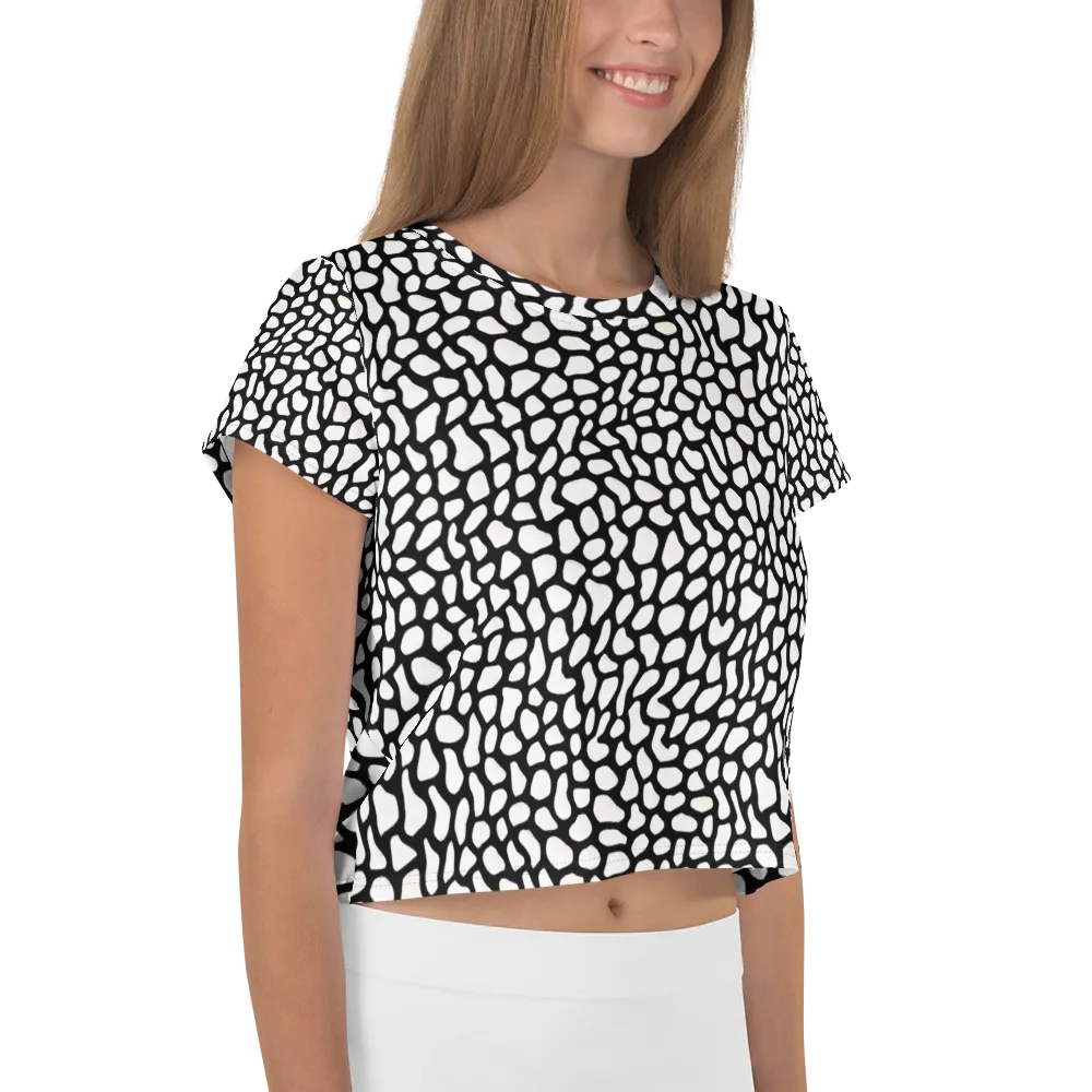 Inkblot Harmony on Crop Tee — Right