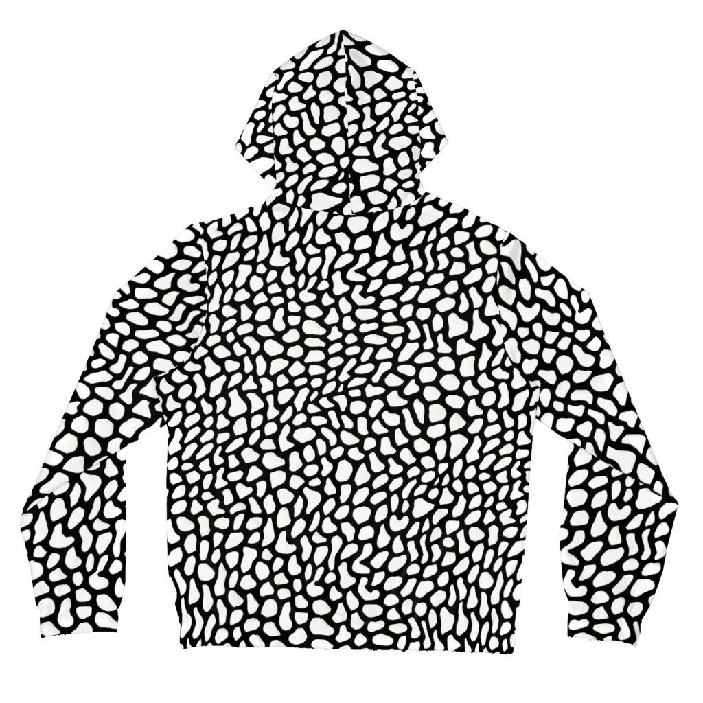 Inkblot Harmony on Women's Full-Zip Hoodie — Back