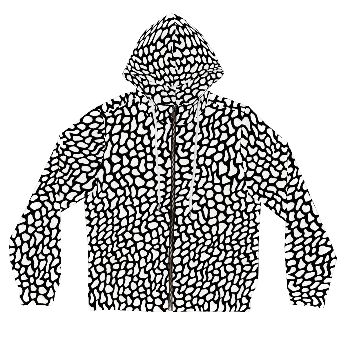 Inkblot Harmony on Women's Full-Zip Hoodie — Front