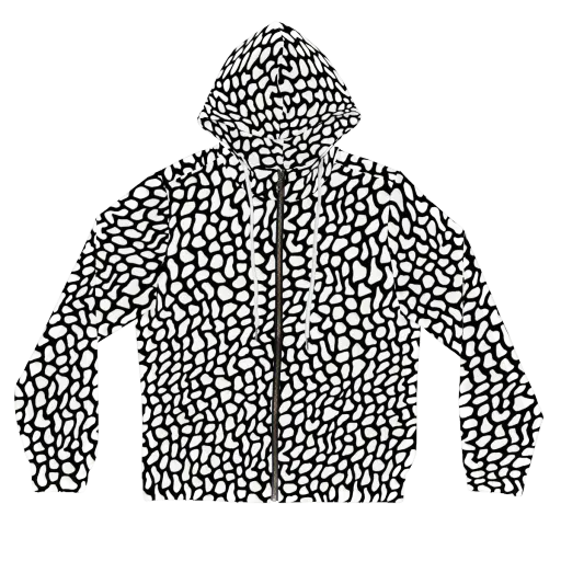Inkblot Harmony on a Women's Full-Zip Hoodie