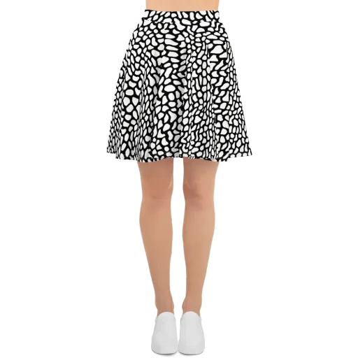 Inkblot Harmony on a Skater Skirt