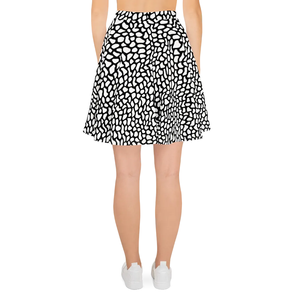 Inkblot Harmony on Skater Skirt — Back