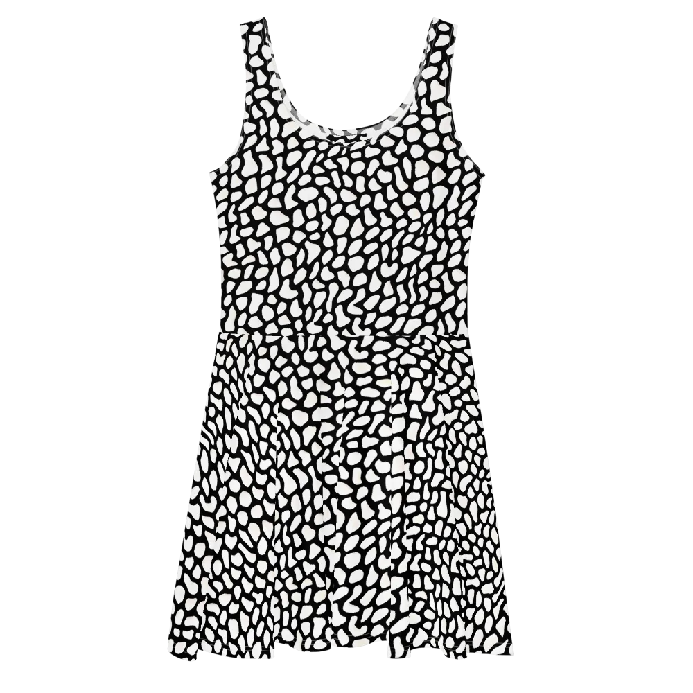 Inkblot Harmony on Skater Dress — Front