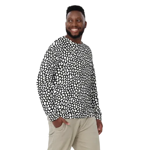 Inkblot Harmony on a Sweatshirt