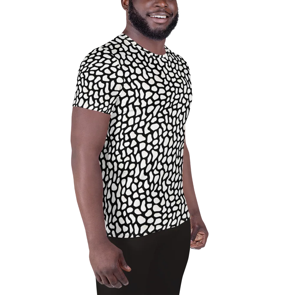 Inkblot Harmony on Men's Athletic T-Shirt — Right