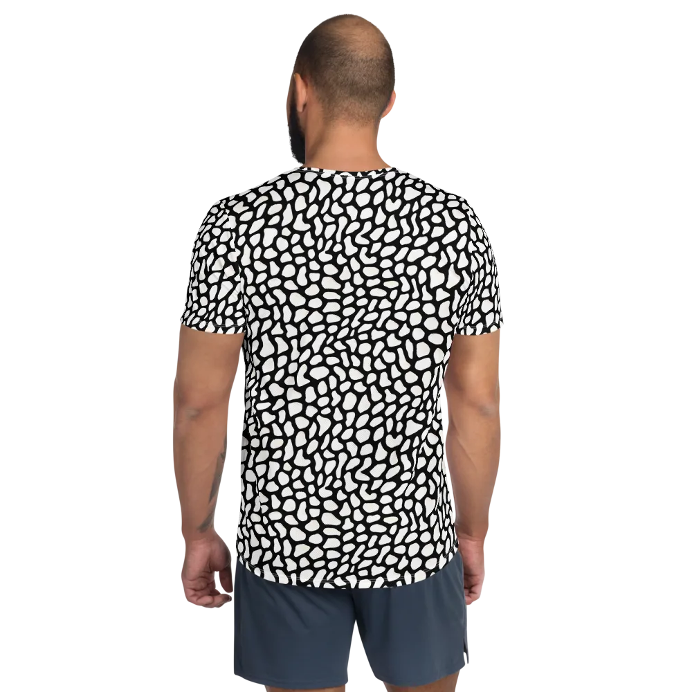 Inkblot Harmony on Men's Athletic T-Shirt — Back