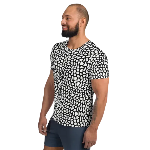 Inkblot Harmony on a Men's Athletic T-Shirt