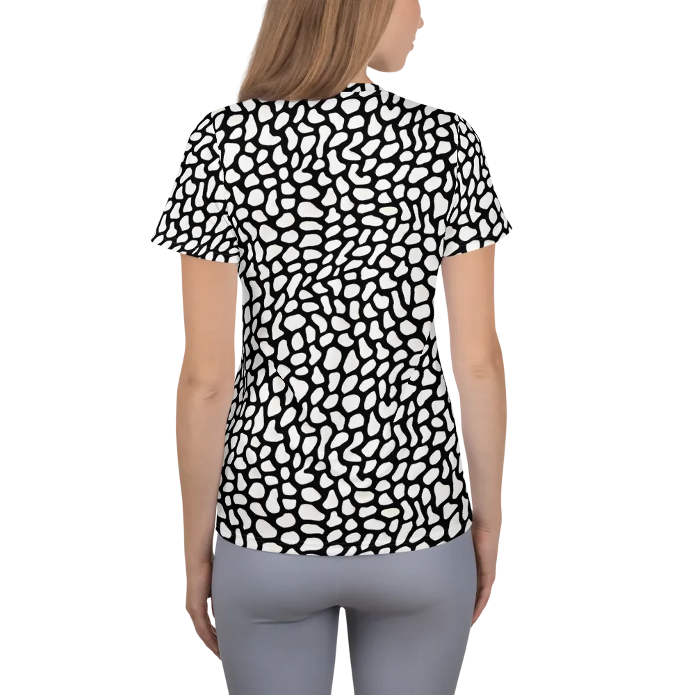 Inkblot Harmony on Women's Athletic T-Shirt — Back