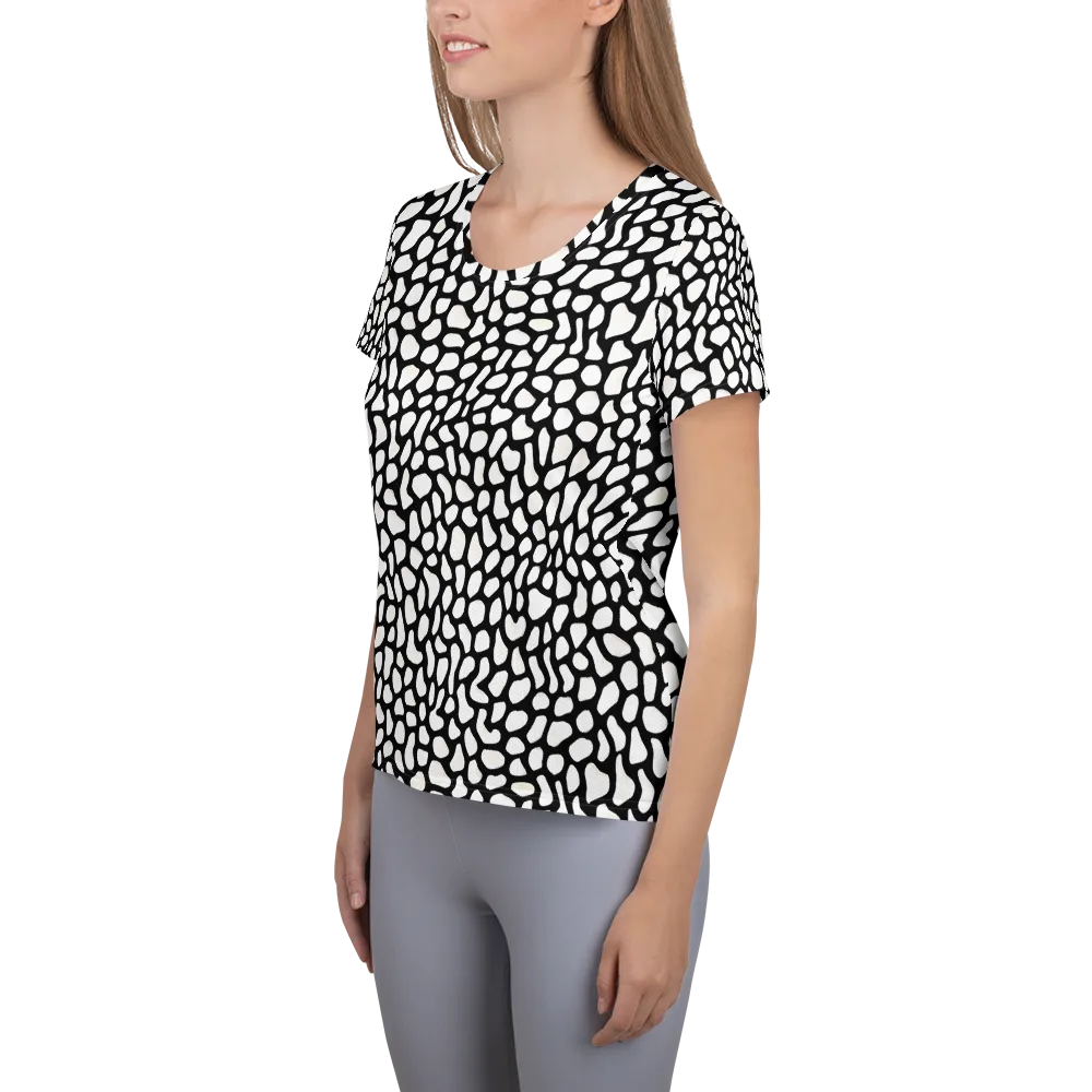 Inkblot Harmony on Women's Athletic T-Shirt — Left