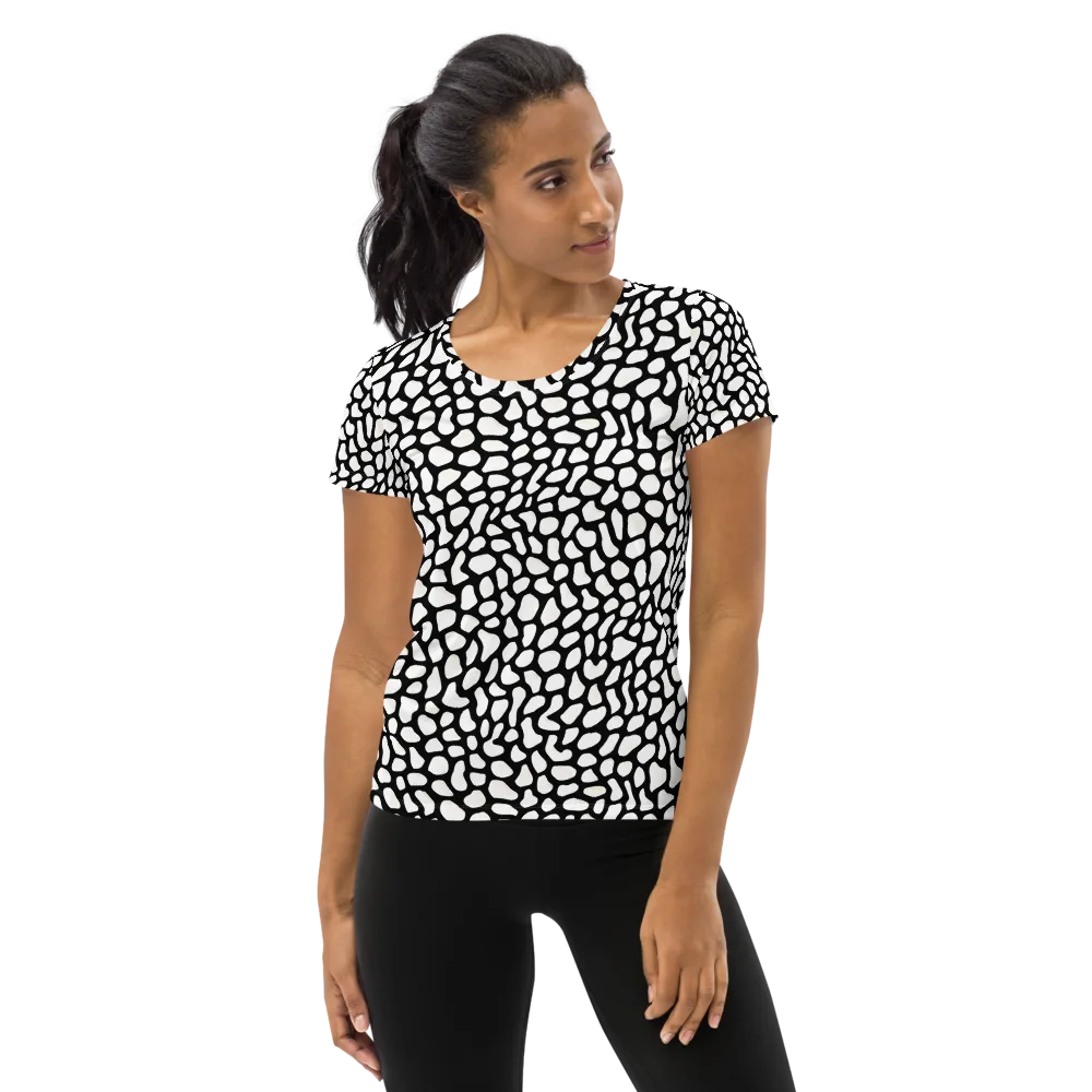 Inkblot Harmony on Women's Athletic T-Shirt — Front