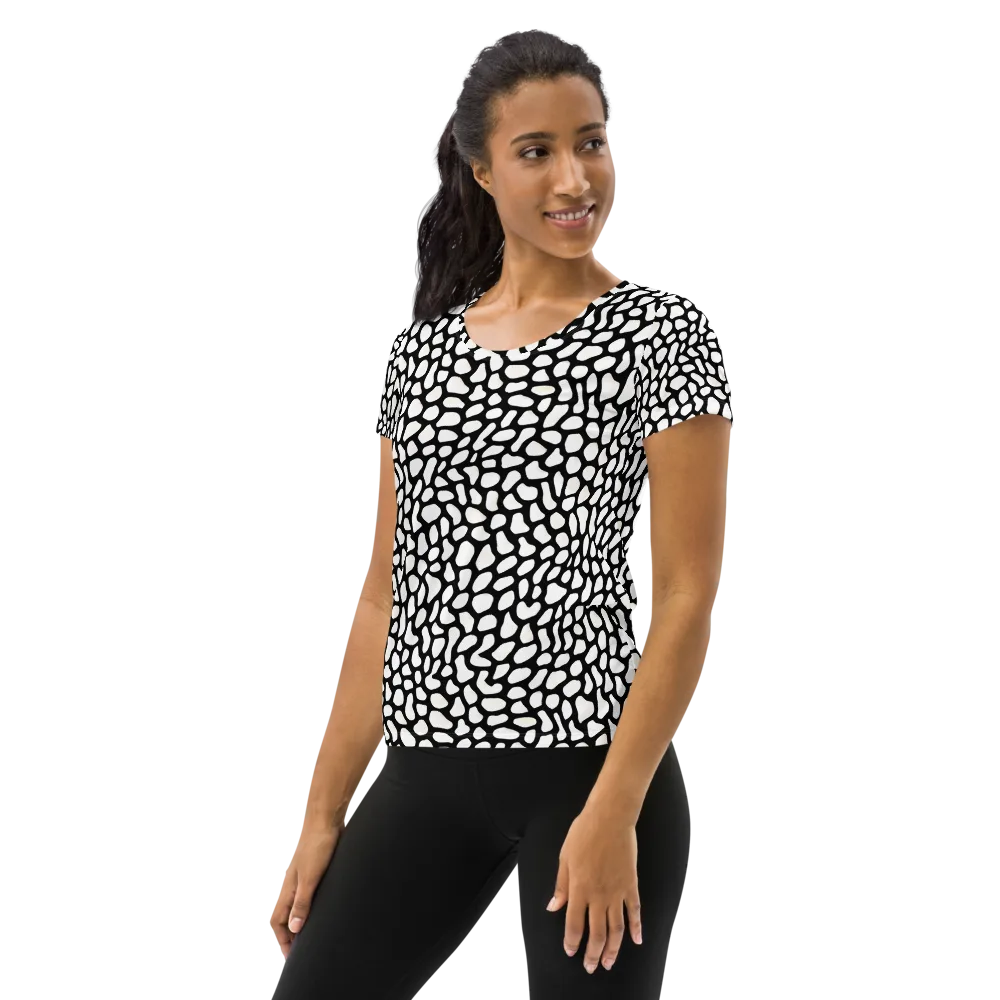 Inkblot Harmony on Women's Athletic T-Shirt — Left
