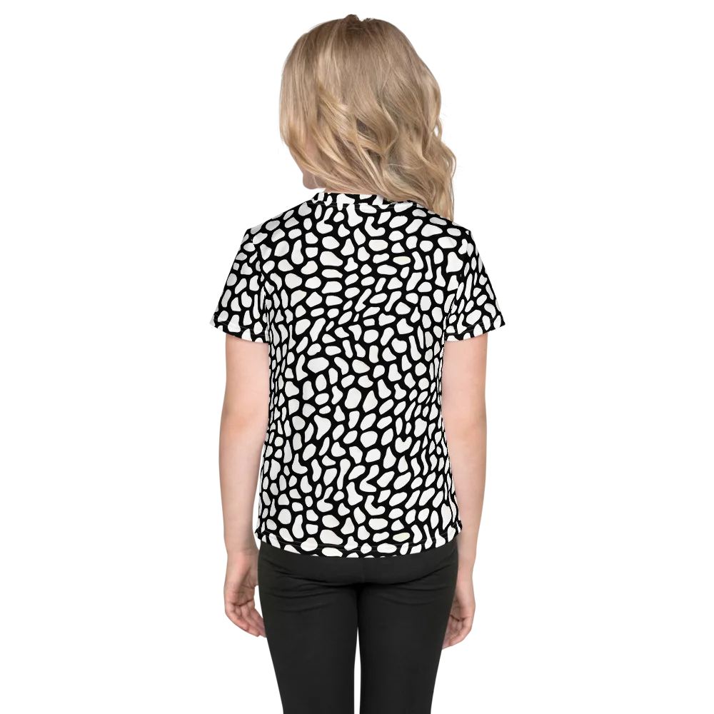 Inkblot Harmony on Kids Crew Neck T-Shirt — Back
