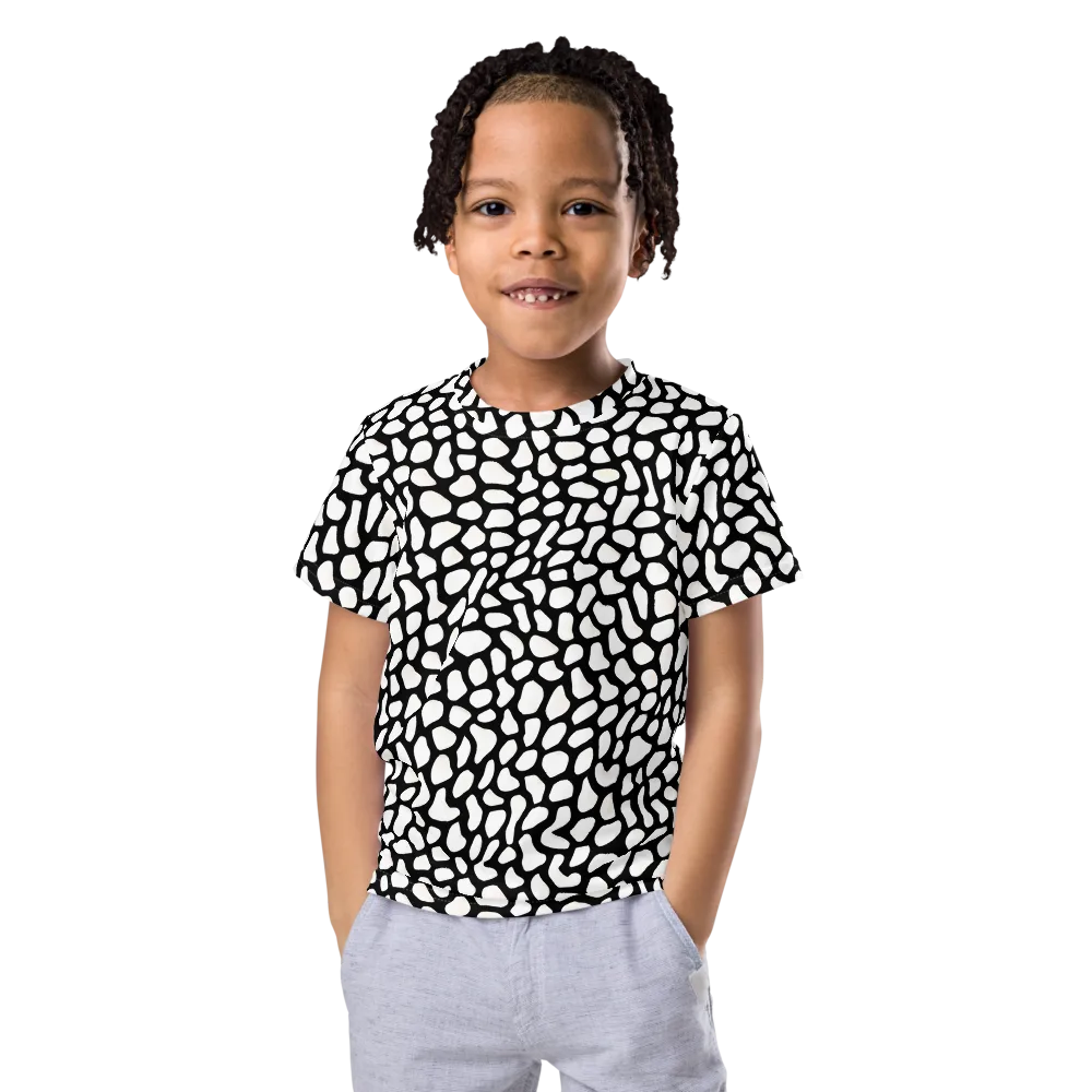 Inkblot Harmony on Kids Crew Neck T-Shirt — Front