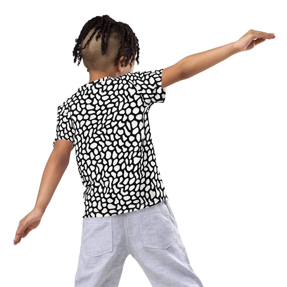 Inkblot Harmony on Kids Crew Neck T-Shirt — Back