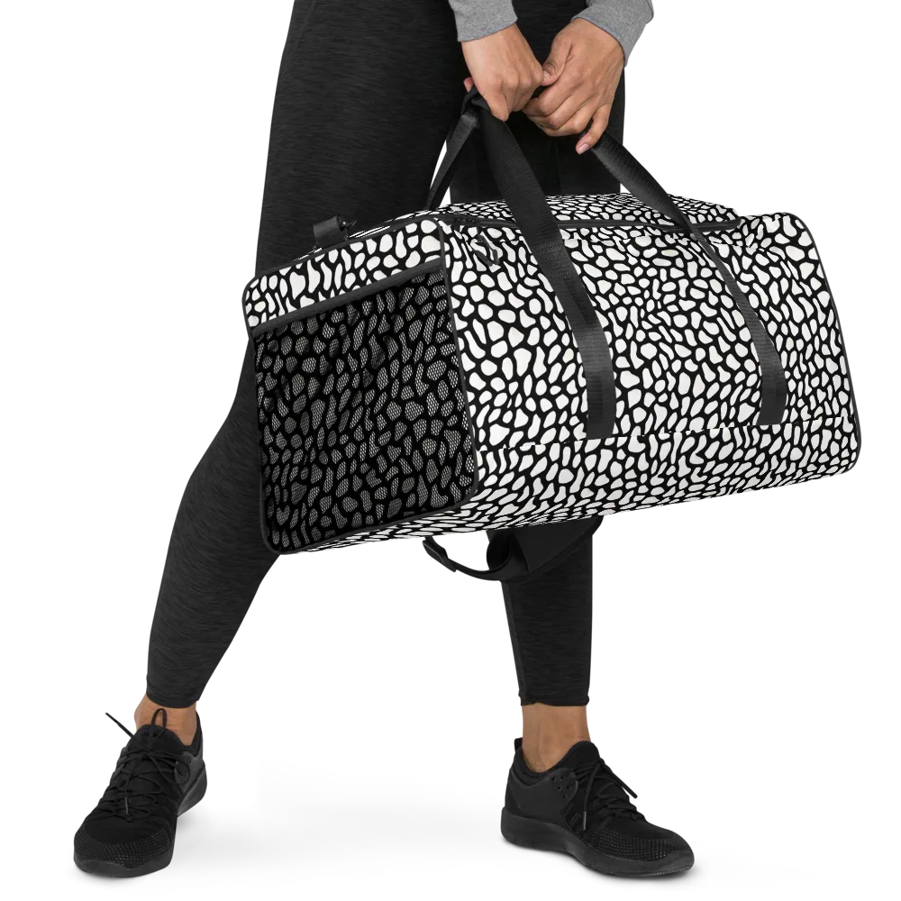 Inkblot Harmony on Duffle Bag — Right Front