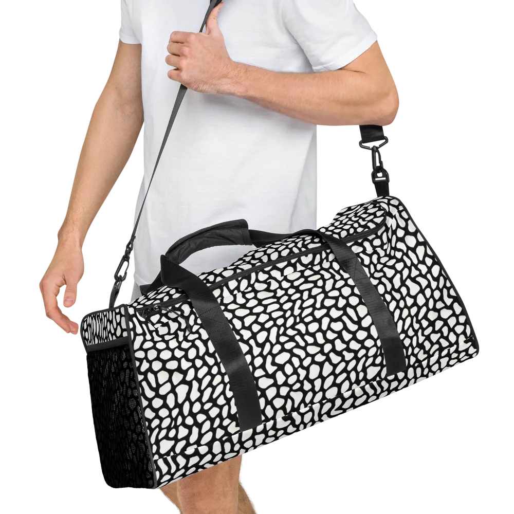 Inkblot Harmony on Duffle Bag — Right Front