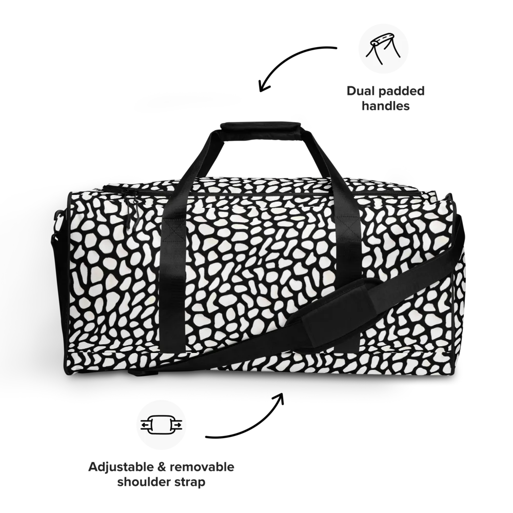 Inkblot Harmony on Duffle Bag — Front
