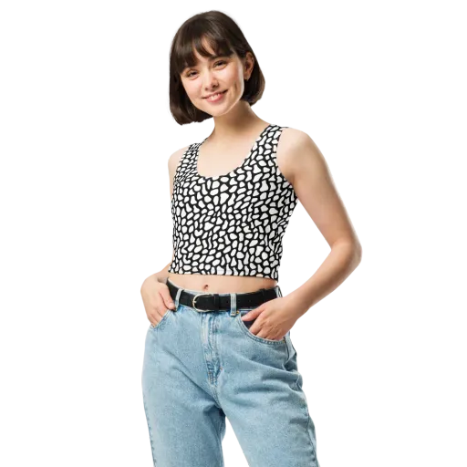 Inkblot Harmony on a Crop Top
