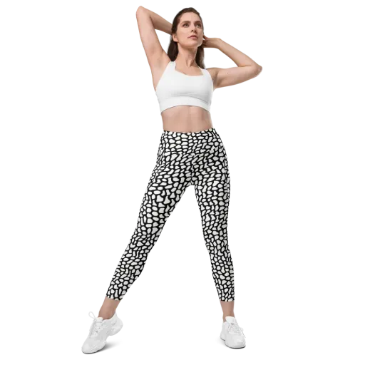 Inkblot Harmony on a Leggings with Pockets