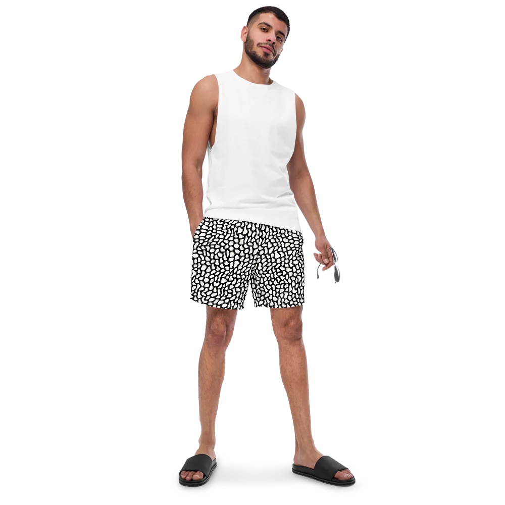 Inkblot Harmony on Swim Trunks — Front