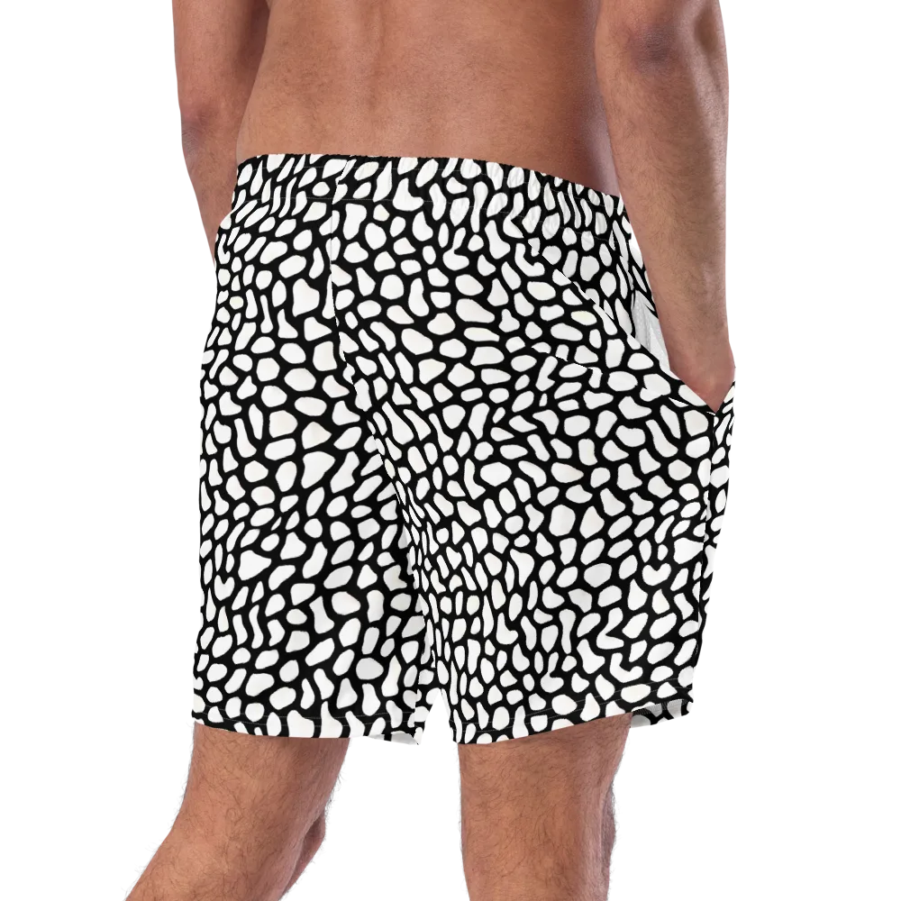 Inkblot Harmony on Swim Trunks — Right Back