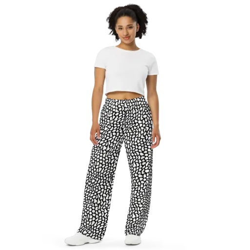 Inkblot Harmony on a Wide-Leg Pants
