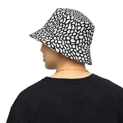 Inkblot Harmony on a Reversible Bucket Hat