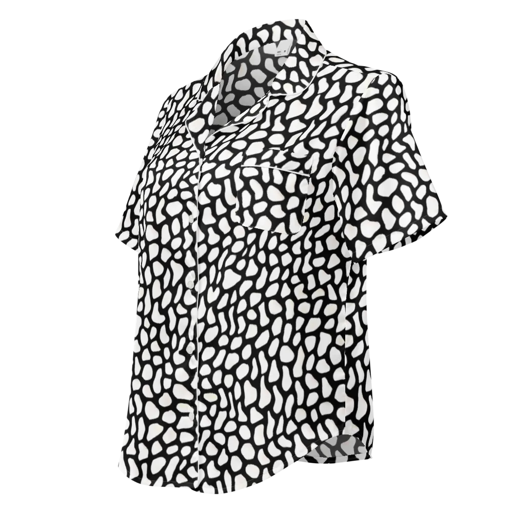 Inkblot Harmony on Women's Short Sleeve Pajama Top — Left Front