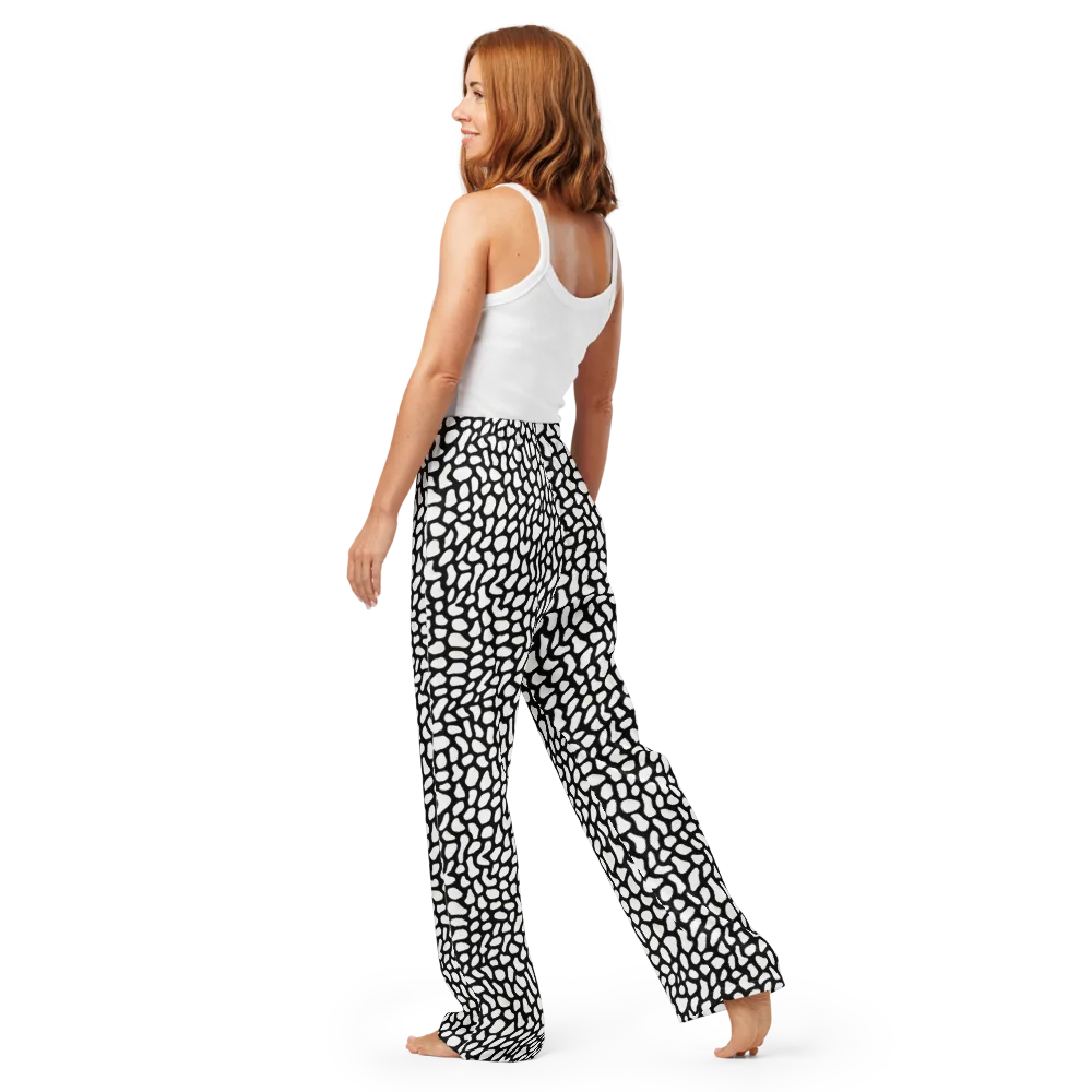 Inkblot Harmony on Women's Pajama Pants — Back