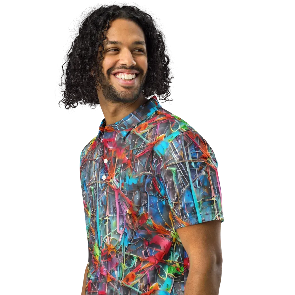 Junkyard Jewel on Men's Slim Fit Polo Shirt — Left Front