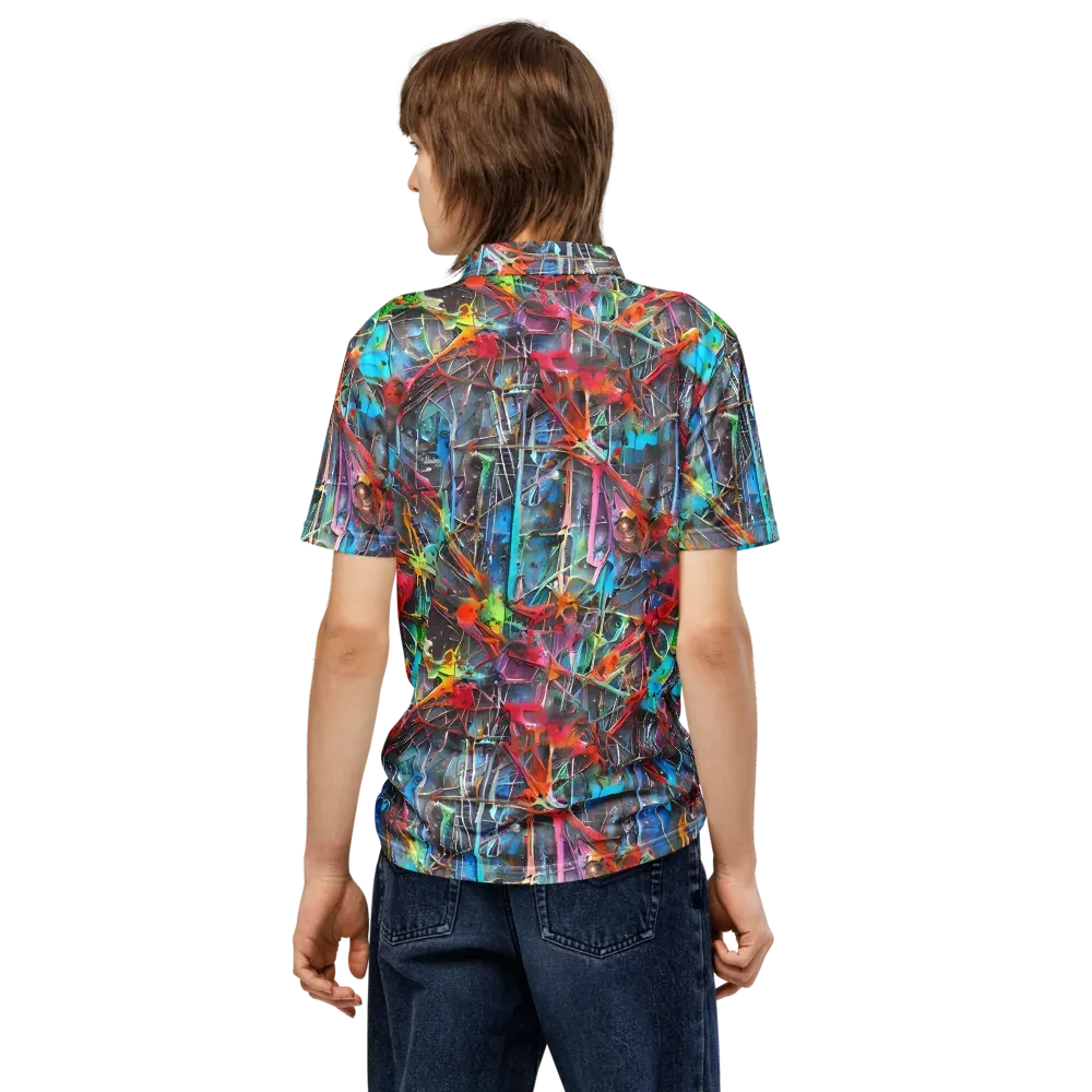 Junkyard Jewel on Men's Slim Fit Polo Shirt — Back