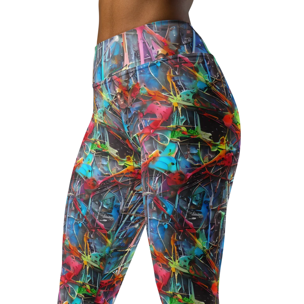 Junkyard Jewel on Yoga Leggings — Left Front