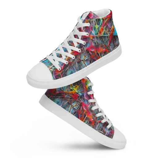 Junkyard Jewel on a Men's High Top Canvas Shoes