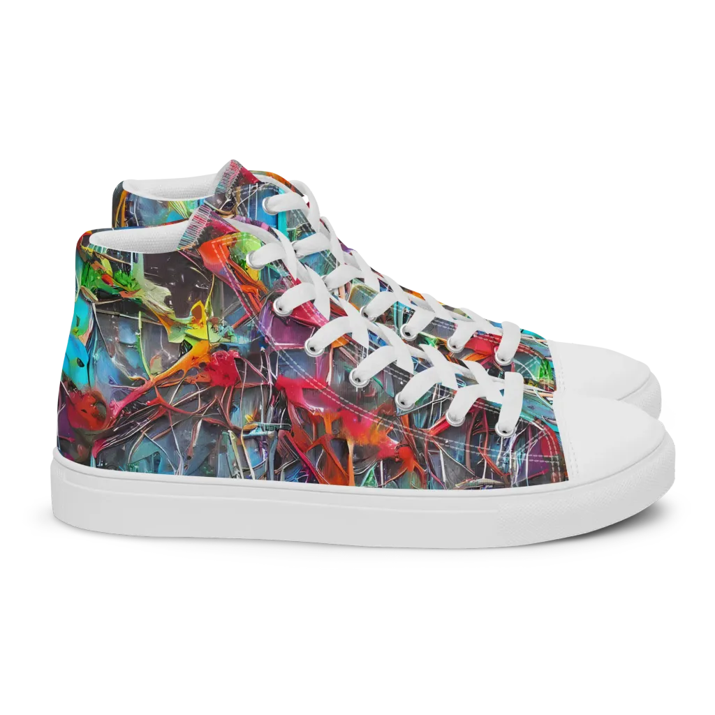 Junkyard Jewel on Women's High Top Canvas Shoes — Right