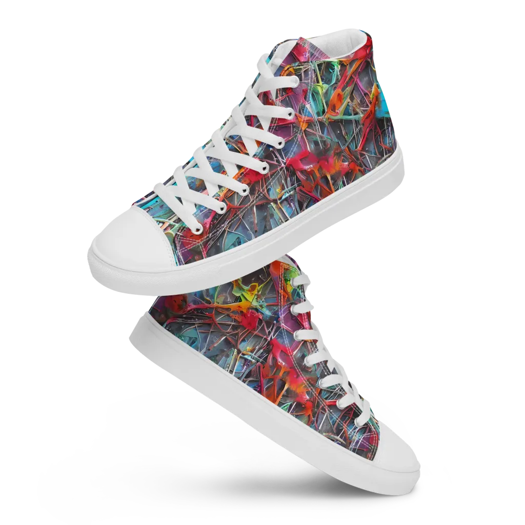Junkyard Jewel on Women's High Top Canvas Shoes — Front